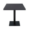 Tavolo quadrato Key 80x80 base nera piano antracite moderno
