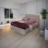 Letto una piazza e mezza Ascoli contenitore tessuto tortora