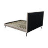 Letto matrimoniale Stiletto rete fissa tessuto tortora
