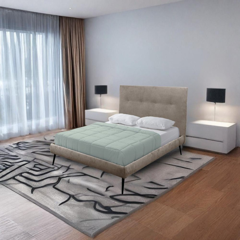Letto una piazza e mezza Stiletto rete fissa tessuto tortora