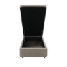 Letto singolo sommier 80x190 contenitore tessuto taupe
