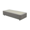 Letto singolo sommier 80x190 contenitore grigio chiaro