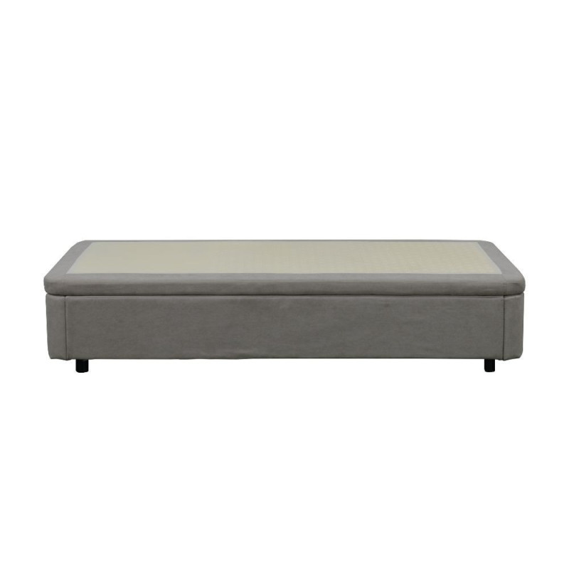 Letto singolo sommier 80x190 contenitore grigio chiaro