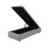 Letto singolo sommier 80x190 contenitore grigio chiaro