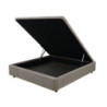 Letto matrimoniale sommier 160x190 contenitore taupe