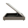 Letto matrimoniale sommier 160x190 contenitore taupe