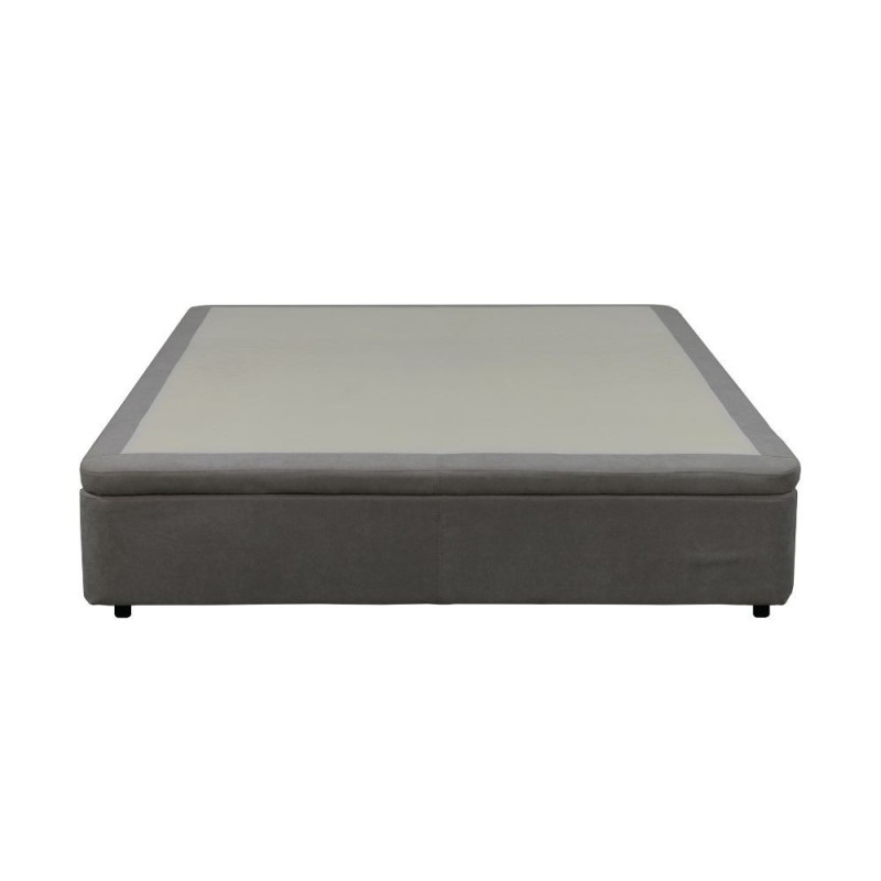 Letto matrimoniale sommier 160x190 contenitore grigio chiaro