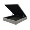 Letto matrimoniale sommier 160x190 contenitore grigio chiaro