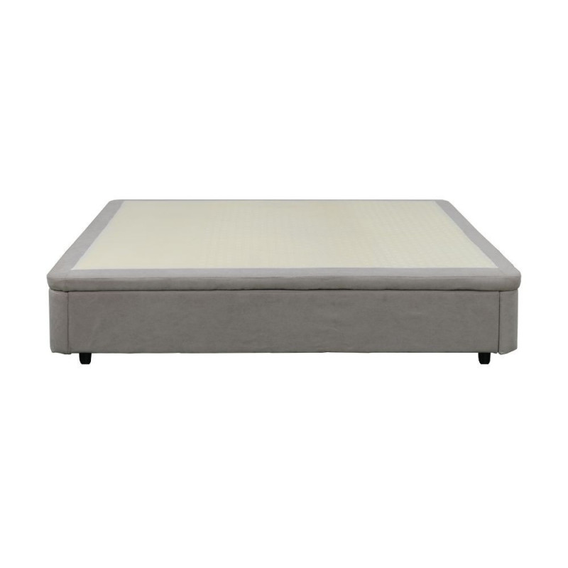 Letto matrimoniale sommier 160x190 contenitore grigio chiaro