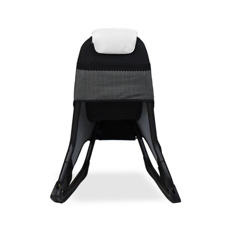 Sedia gaming Rocky imbottita rete bicolore nero e bianco