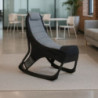 Sedia gaming Rocky imbottita rete bicolore nero e grigio