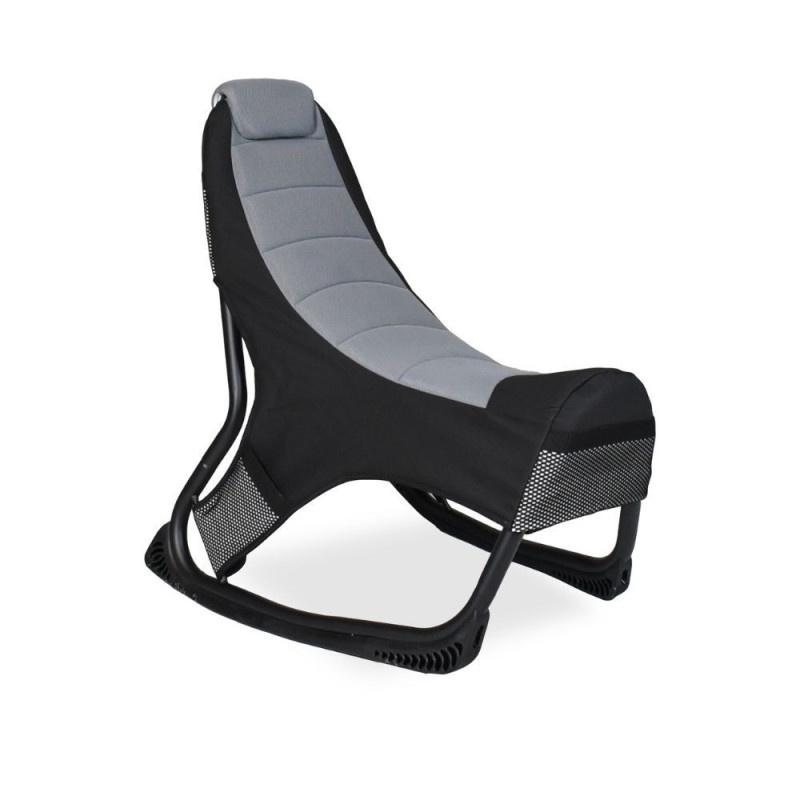 Sedia gaming Rocky imbottita rete bicolore nero e grigio
