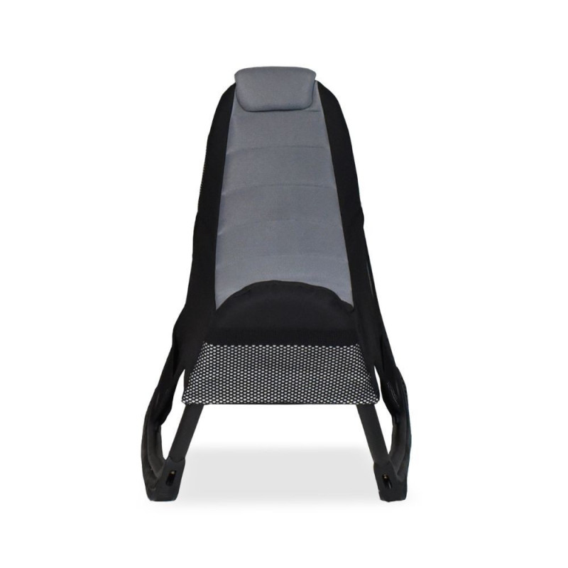 Sedia gaming Rocky imbottita rete bicolore nero e grigio