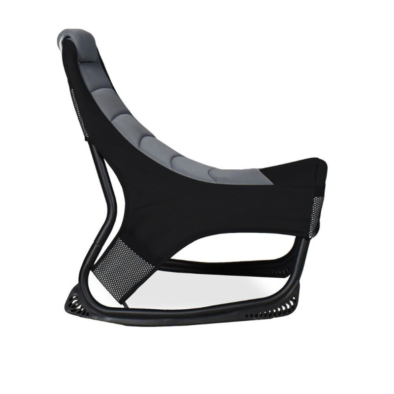 Sedia gaming Rocky imbottita rete bicolore nero e grigio