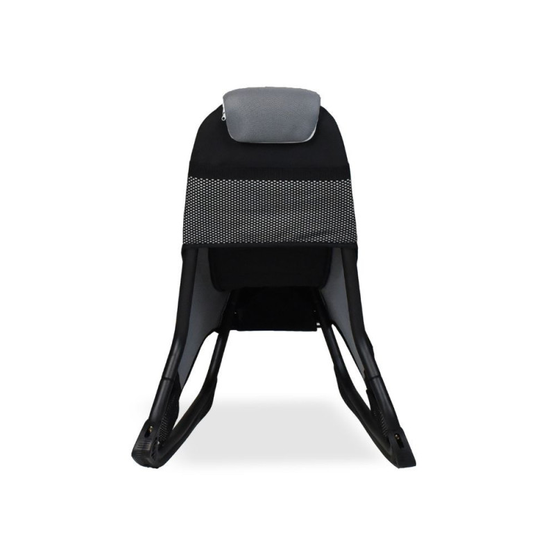 Sedia gaming Rocky imbottita rete bicolore nero e grigio
