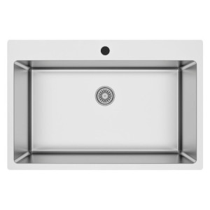 Lavello da incasso SA233 una vasca 76x50,5 cm inox
