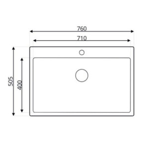 Zoom Lavello da incasso SA233 1 vasca 76x50.5 cm. inox