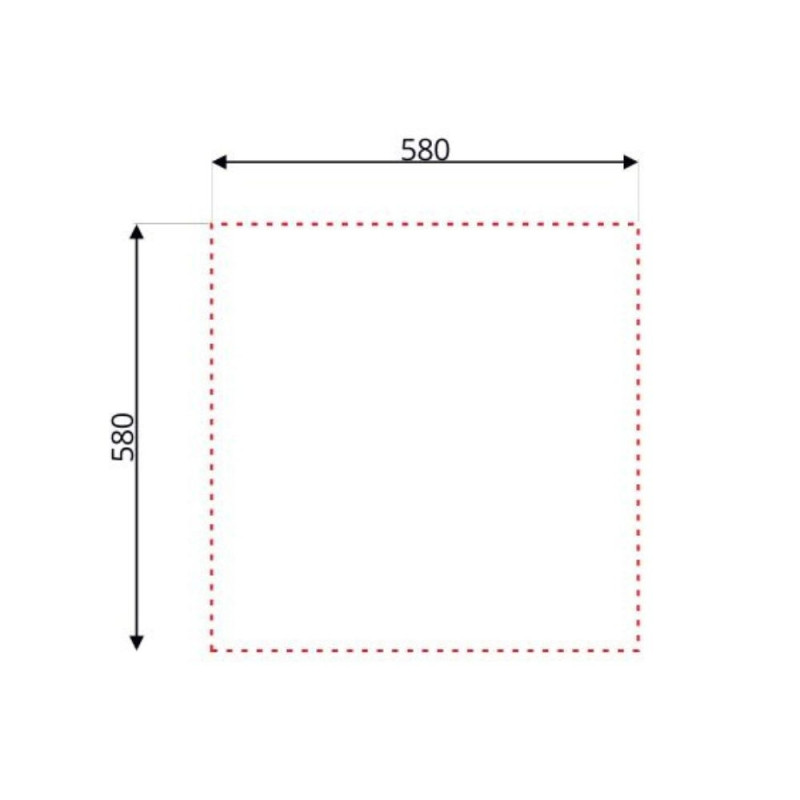 Lavello da appoggio SA24 una vasca 60x60 cm inox