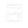 Lavello Incasso SA3541 1 Vasca 75x45 cm Acciaio Nero PVD