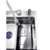 Lavello incasso SA3541 una vasca 75x45 cm inox accessori