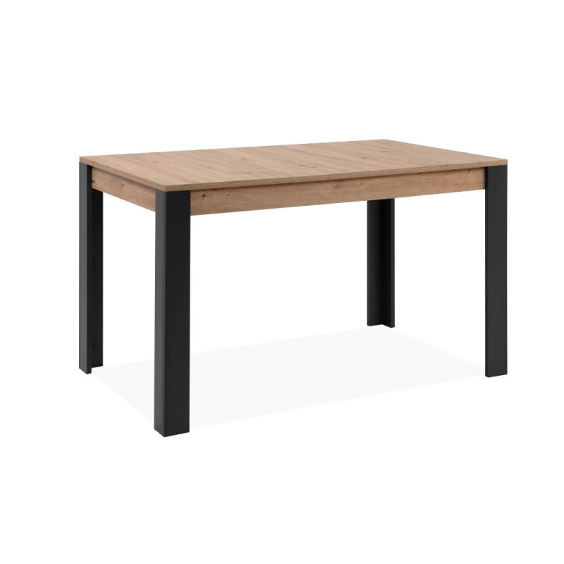 Tavolo allungabile Tolosa rovere e gambe nere 150x75x80 cm