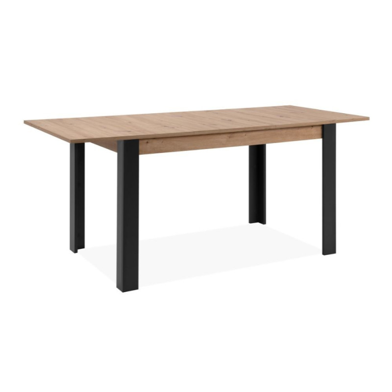 Tavolo allungabile Tolosa rovere e gambe nere 150x75x80 cm
