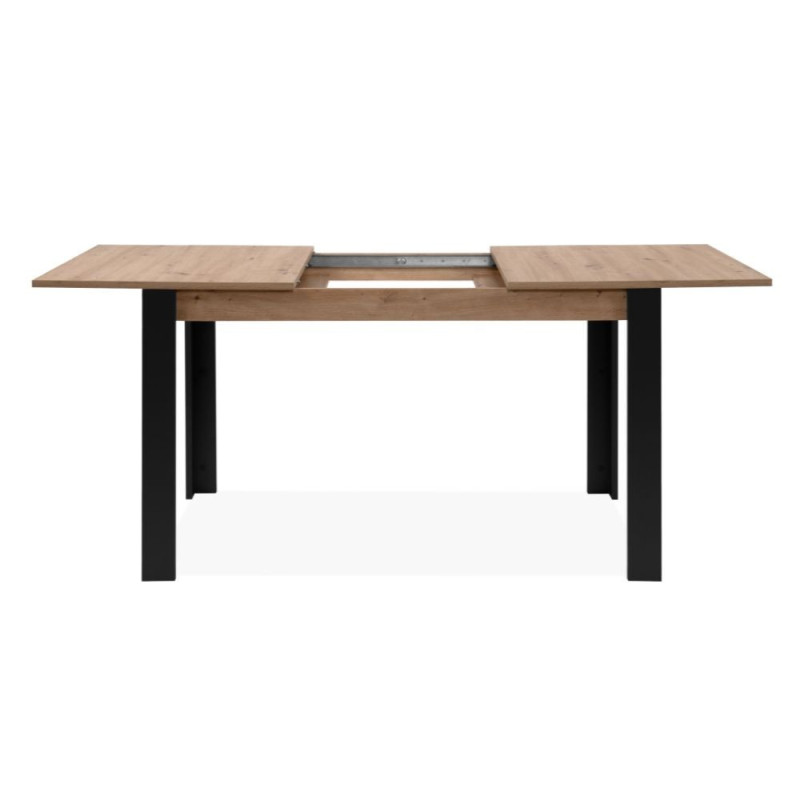Tavolo allungabile Tolosa rovere e gambe nere 150x75x80 cm