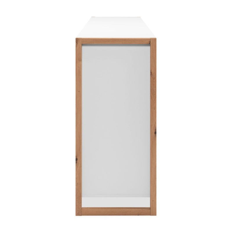 Credenza New Denver3 3 Cassetti 3 Ante Bianco e Rovere Moderna