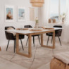 Tavolo allungabile New Denver50 bianco e rovere 160x90 moderno