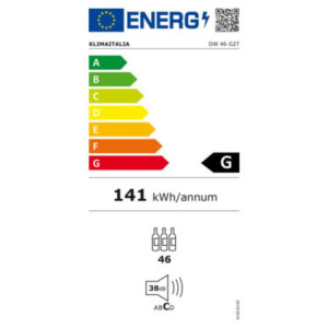 Zoom Cantinetta incasso ventilato DW46G2T con maglia esterna 46 bottiglie nero classe G