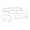 Divano 2 posti Nutmeg beige in tessuto moderno e resistente