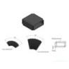Soffietto con innesto Duct e innesto flangia 220x90 mm.