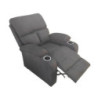 Poltrona recliner Ninetta manuale microfibra nera portabicchieri