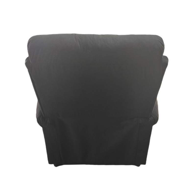 Poltrona recliner Ninetta manuale microfibra nera portabicchieri