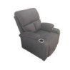 Poltrona recliner Ninetta manuale microfibra nera portabicchieri