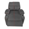 Poltrona recliner Ninetta manuale microfibra nera portabicchieri