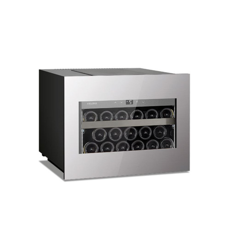 Cantinetta incasso ventilata 17 bottiglie inox classe F compatta