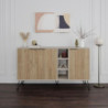Madia Clara cashmere 3 ante rovere e nicchie a giorno 142x35,6x83h