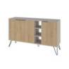 Madia Clara cashmere 3 ante rovere e nicchie a giorno 142x35,6x83h
