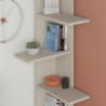 Libreria angolare Saso 5 ripiani cashmere salvaspazio moderna