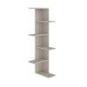 Libreria angolare Saso 5 ripiani cashmere salvaspazio moderna