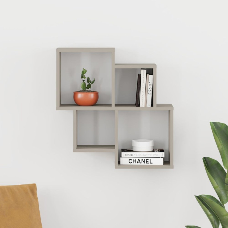 Mensola Oyo 4 scomparti cashmere moderna e versatile