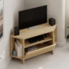 Porta TV angolare Viva rovere con nicchie a giorno moderno