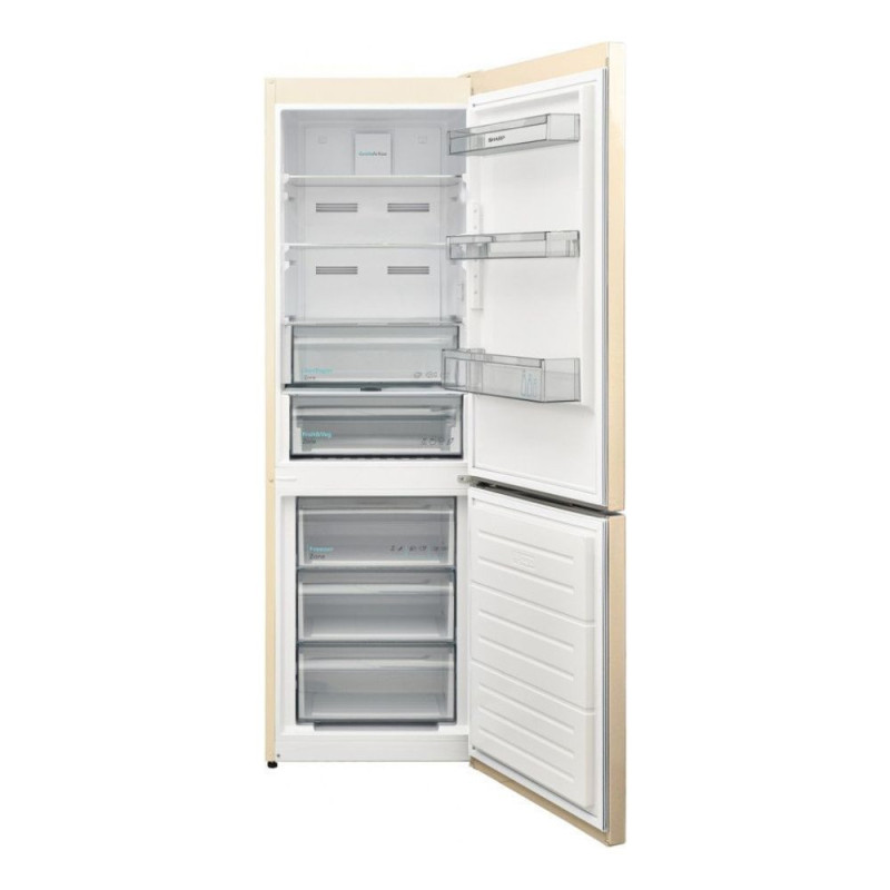 Frigorifero combinato Sharp 331L no frost beige Classe E
