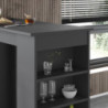 Penisola cucina Swallow tavolo alto antracite moderno compatto
