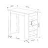 Penisola cucina Swallow tavolo alto antracite moderno compatto