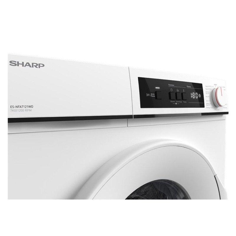 Lavatrice Sharp 7 kg 1000 giri bianca classe D compatta