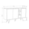 Madia Clara 3 ante cashmere con nicchie a giorno 142x35,6x83h