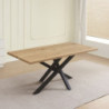 Tavolo fisso Ronan piano in rovere gambe metallo nere moderno