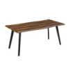 Tavolo fisso Regatta piano noce gambe metallo nero moderno